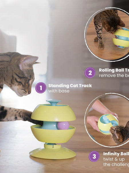 Jouet interactif pour Chat - Twist-A-Ball Track - Catstages – Image 3