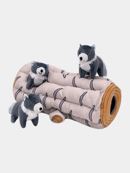 Jouet d'occupation pour chien original - Bûche Loups ? - ZippyPaws